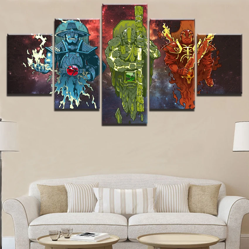 DOTA 2 Game 5 Piece Painting Canvas Wall Art Modern HD Print Decorative Picture Home Living Room Artwork | Дом и сад