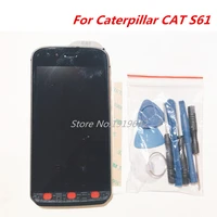 new original for caterpillar cat s61 phone lcd assembly display with frame touch screen repair panel glass digitizer repair