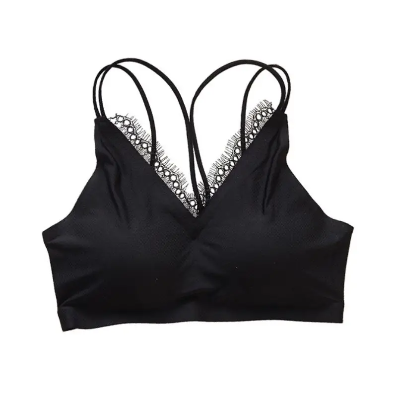 Женский кружевной бюстгальтер классический однотонный Мягкий Бесшовный