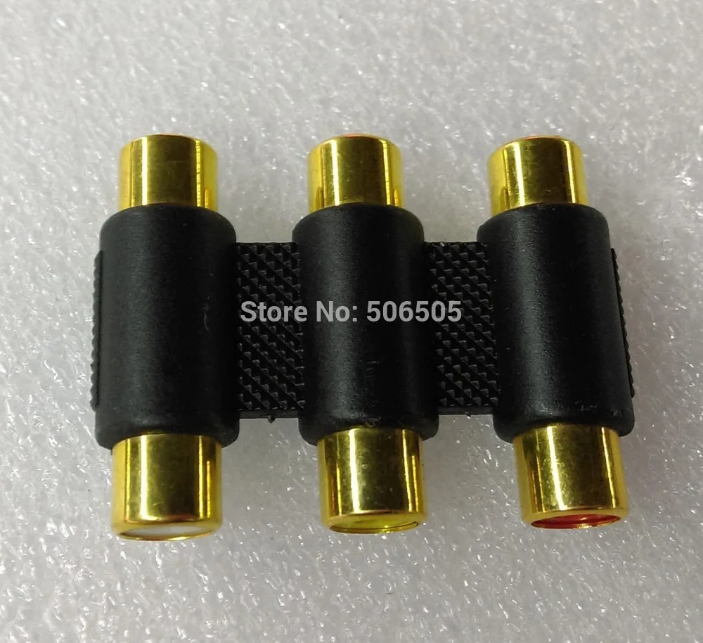 3 цвета золотое покрытие RCA Женский удлинитель Разъем для VCD DVD HDTV|rca cable connector|rca female