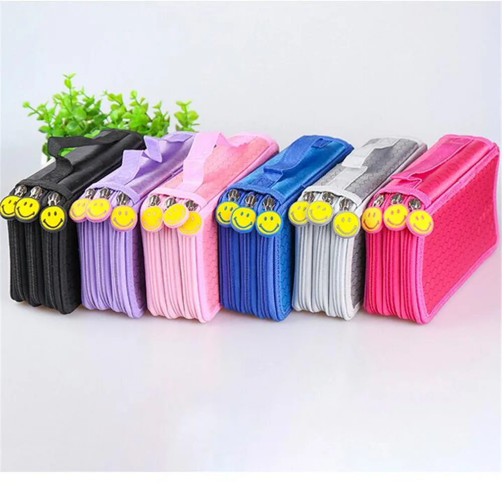 

72 Holders 4 Layer Zipper Multifunctional Handy School Pencil Case Large Capacity Colored Pencil Bag For Student Art Supplies