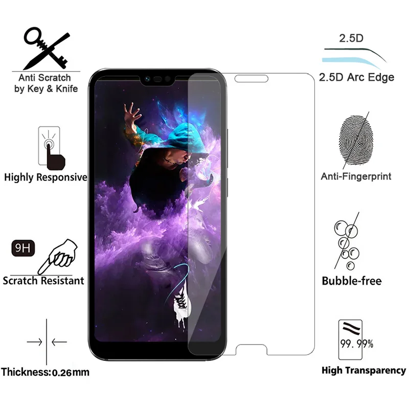 Защитное стекло закаленное 9H 2.5D для Huawei Honor 10|Защитные стёкла и плёнки телефонов| |