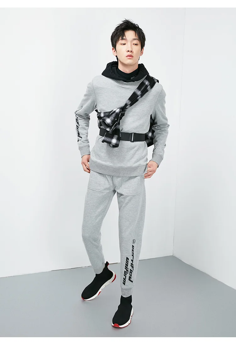 JackJones мужские двухсторонние повседневные тренировочные брюки с буквенным принтом | 219114526
