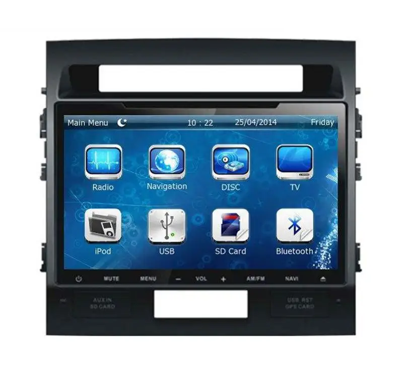 

10.2" Full touch Car DVD player with GPS(opt),audio Radio stereo,BT/TV,car multimedia headunit for Toyota LAND CRUISER 2008-2014
