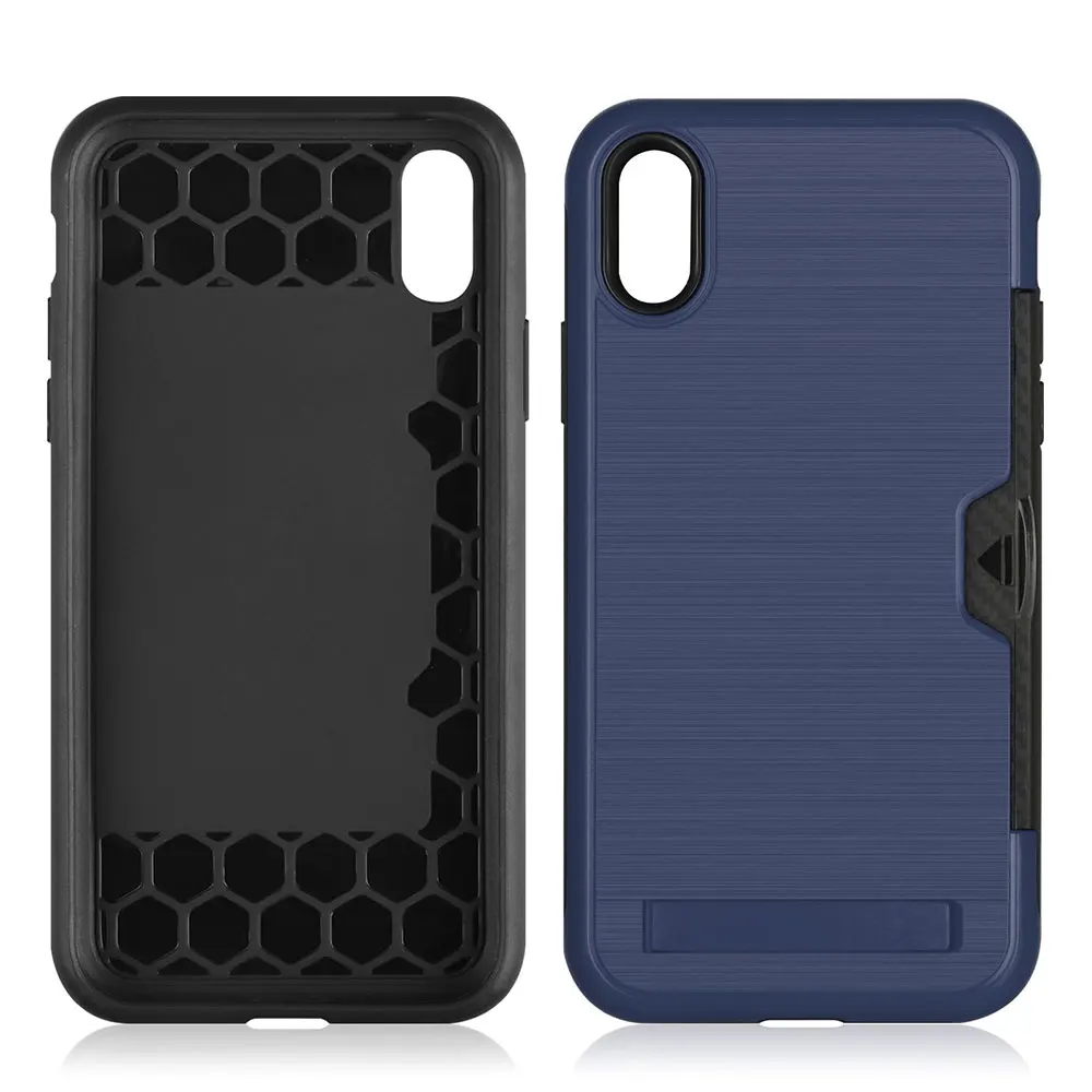 KISSCASE Гибридный держатель для карт Броня чехол iPhone X XR XS Max Жесткий ПК iphone 8 7 6 6S Plus