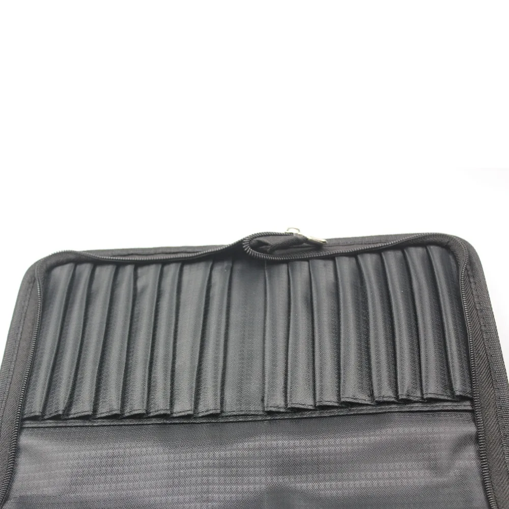 Ткань Оксфорд на молнии Кисть сумка с 12+ 2 отверстия Professional School& Office Pencil Case