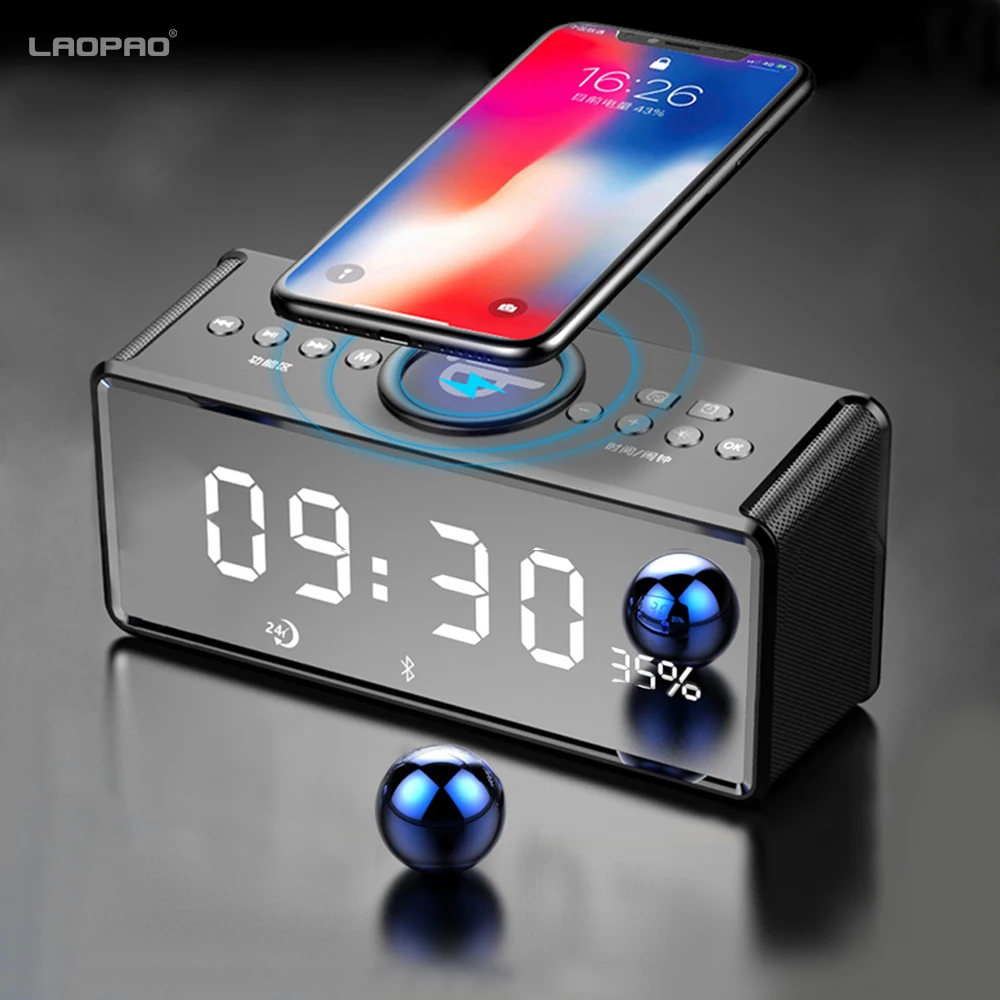 Портативный беспроводной динамик Bluetooth Беспроводное зарядное устройство для