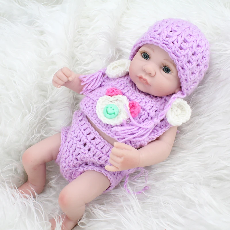 NPKDOLL 10 дюймов 25 см полностью виниловая силиконовая кукла для новорожденных