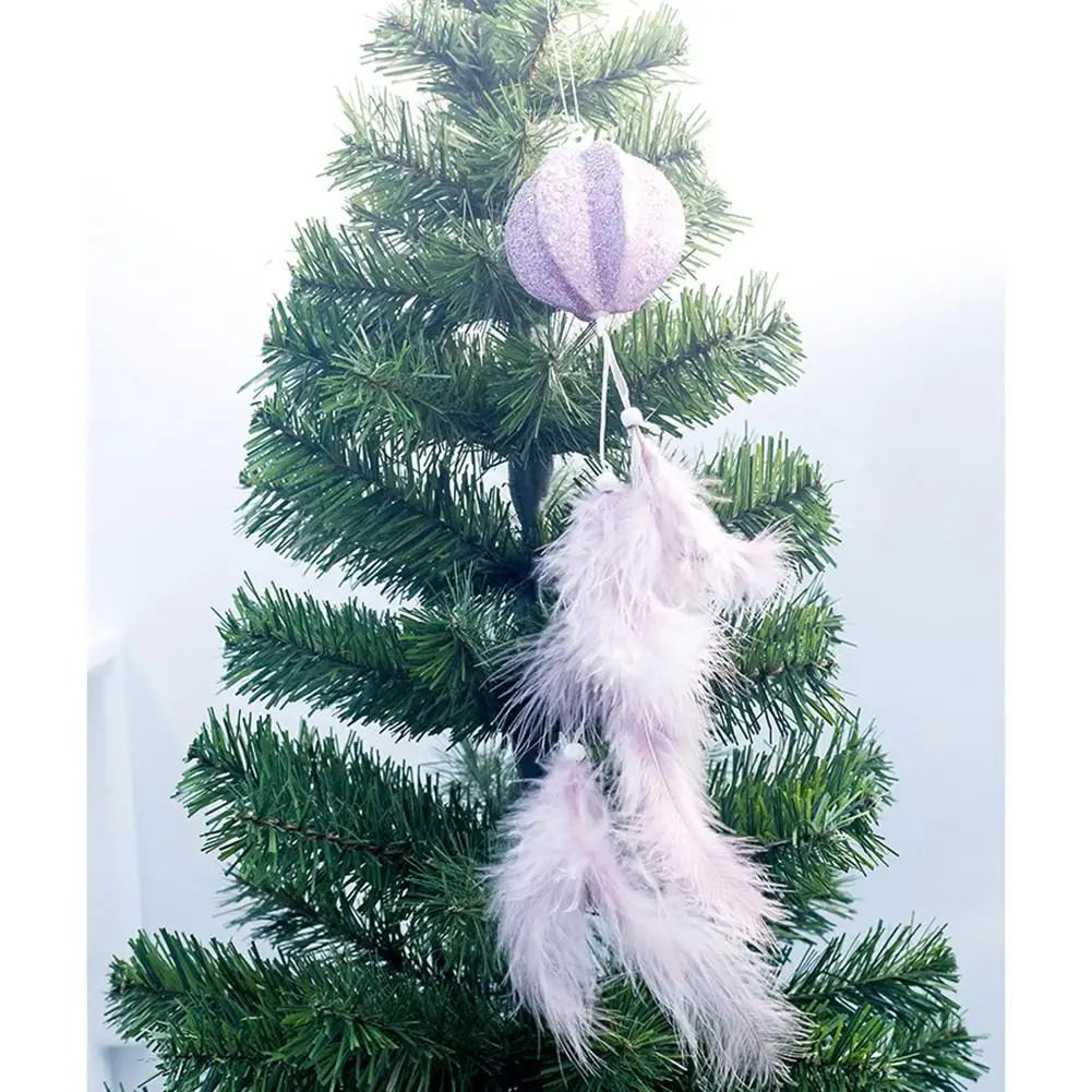 Блестящие Розовые подвески из пены с перьями инновационные украшения для