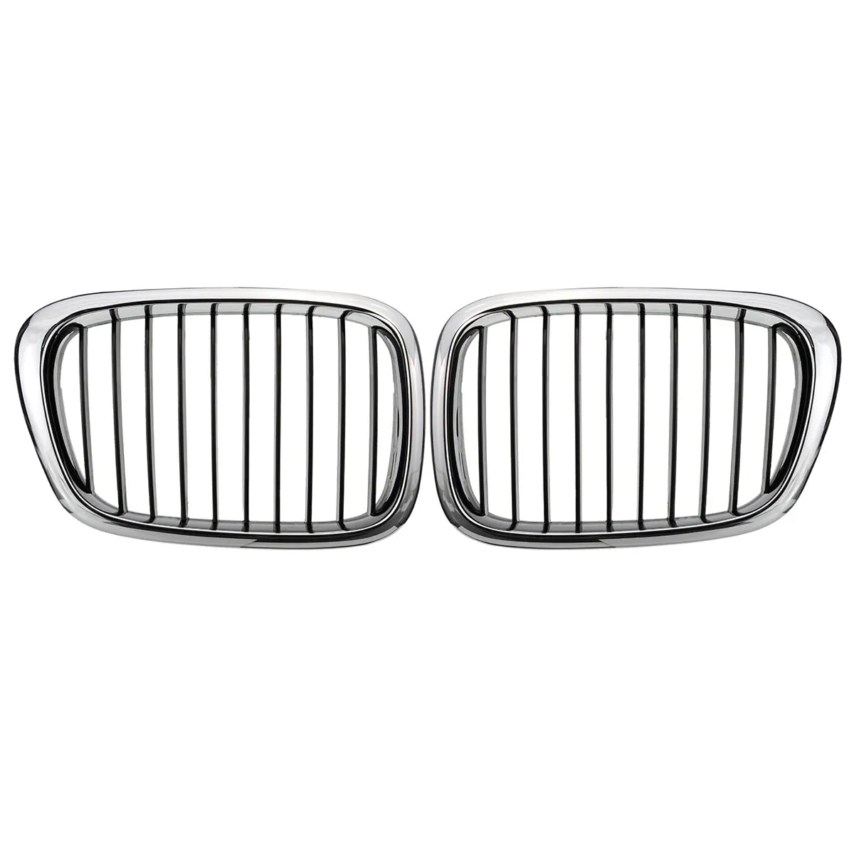 Пара хромированных черных/глянцевых черных передних решеток для почек BMW E39 M5 5