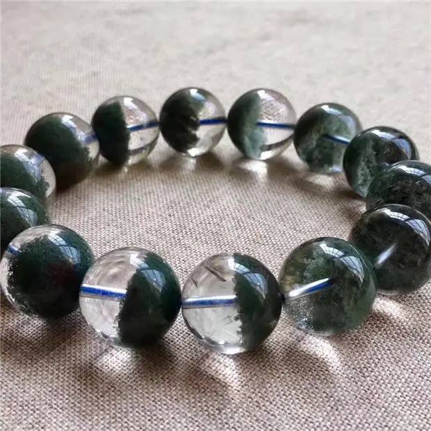 Natural Green Phantom Ghost Quartz Crystal Bracelet 15mm 5A+ | Украшения и аксессуары