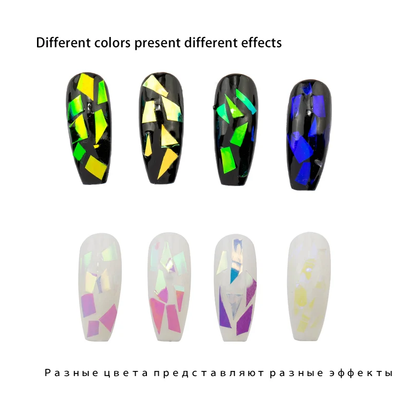 4 шт./компл. Nail Art Украшение, сделай сам, блестящие легкообрабатываемая резанием переливающиеся пайетки УФ-гель лак для ногтей Советы Маникюр Аксессуары для ногтей инструмент