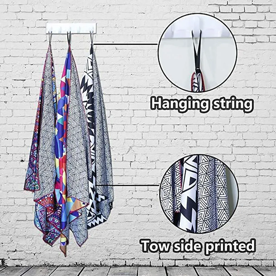 GNORRIS принтованное из микрофибры прямоугольные полотенца быстросохнущее