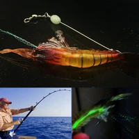 1pc soft shrimp lures 9cm 5 2g noctilucent prawn shrimp fishing lure durable high carbon steel hook bait fishing tackle