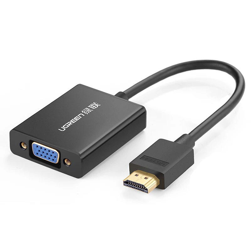 UGreen для совместимому с HDMI VGA конвертер пояс HD V GA Интерфейс видео кабель компьютер