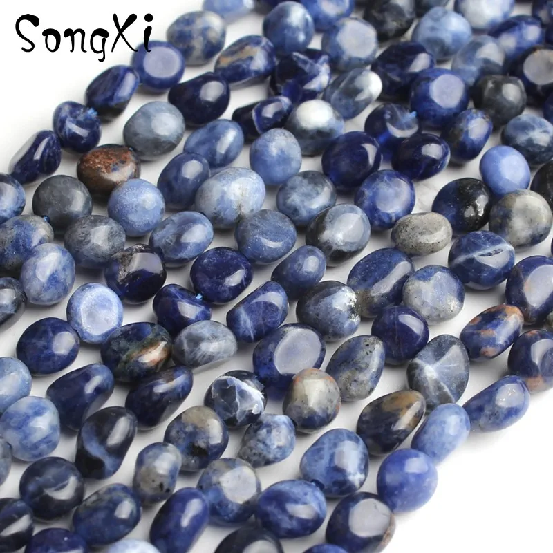 Natural Irregular Old Blue Sodalite 6-8mm 15inches Stone Beads Loose Spacers For Jewelry Making DIY Bracelets Necklace Wholesale | Украшения