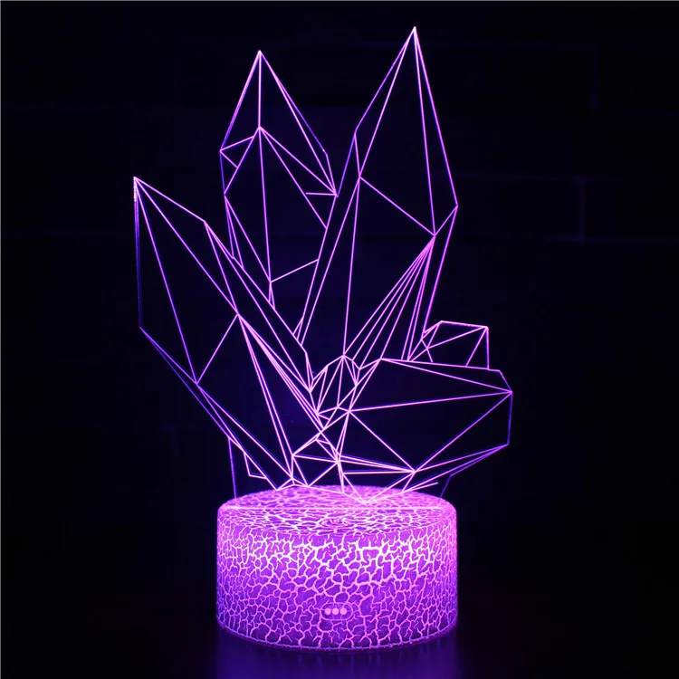 image 8 3D LED ночные огни абстрактный круг спираль Буле 7 цветов Изменение голограммы атмосфера настольная лампа для украшения дома Иллюзия подарок - Испускаемый цвет: image 8