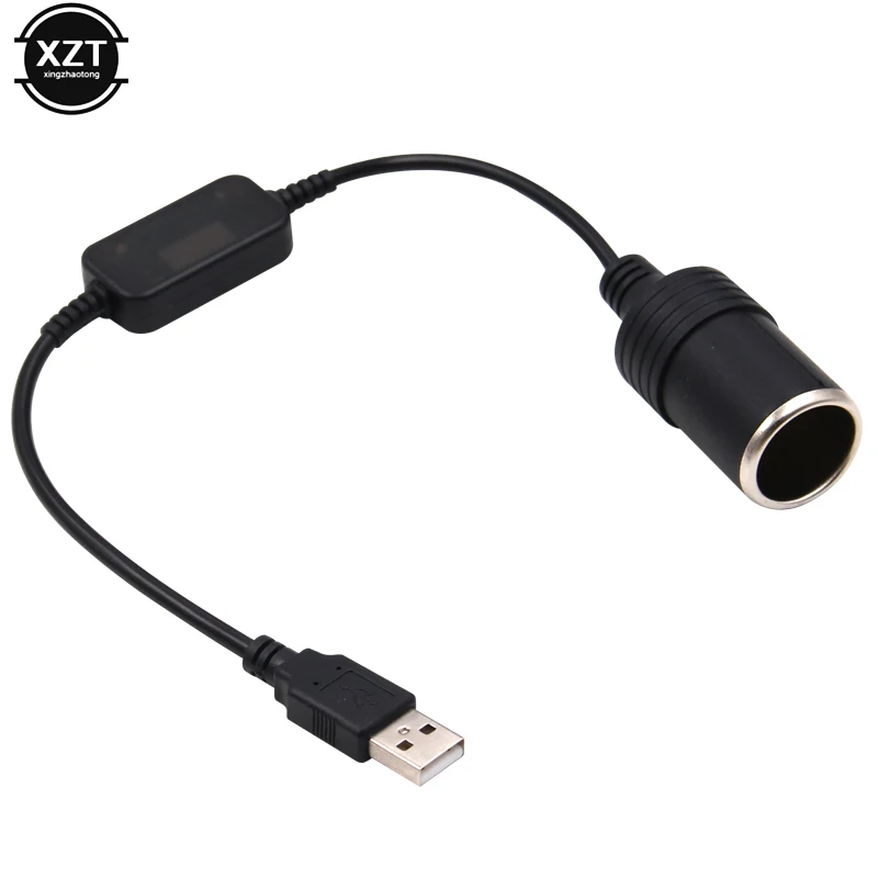 Конвертер адаптер проводной контроллер USB порт на 12 В розетка для автомобильного прикуривателя Женский Шнур питания для Xiaomi power Bank DVR