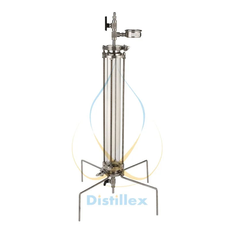 90 г закрытые Стекло колонка под давлением экстракторы с односторонним доступом