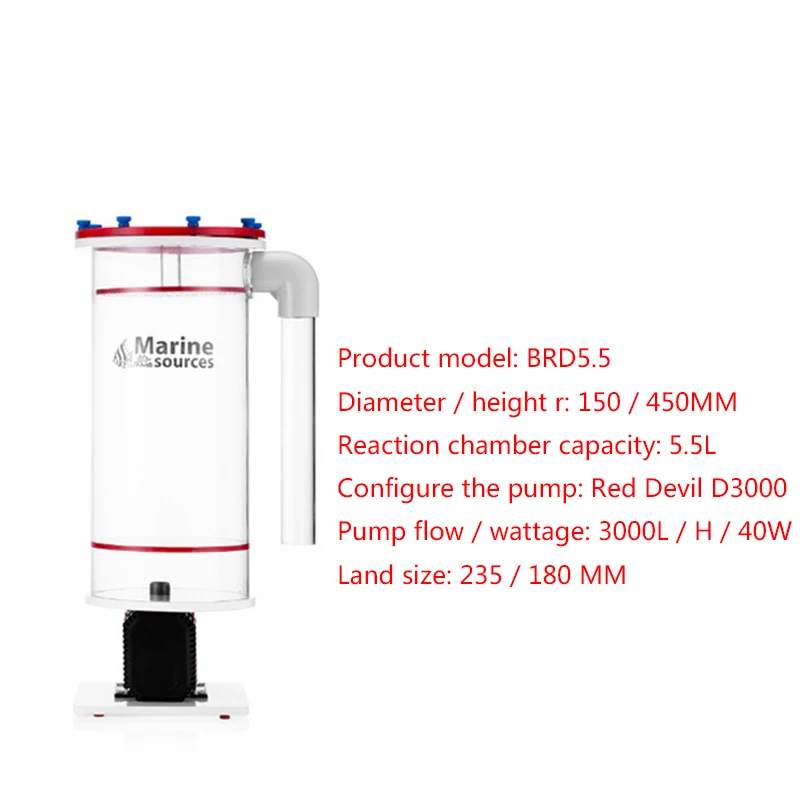 MARINE SOURCES BRD5.5 Bio NP Peas Reactor One Machine Bean Filter 5.5L Medium Capacity Red Devil D3000 Water Pump | Дом и сад