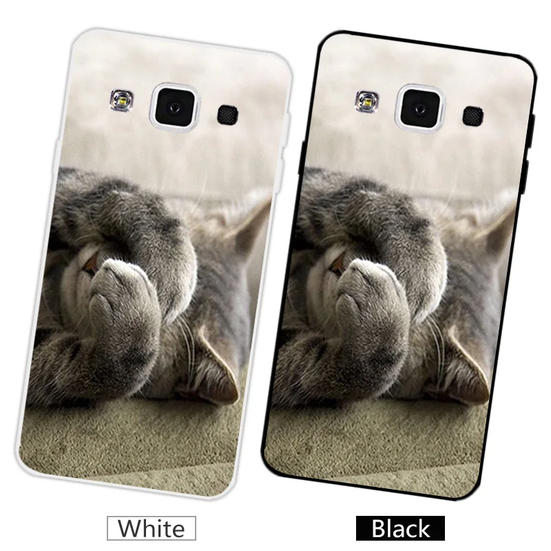 For Samsung Galaxy A5 A500 A500F A5000 Luxury Phone Case Soft Silicon Black Back Matte Cover for Samsung A5 Funny Cat Capa - Цвет: 29
