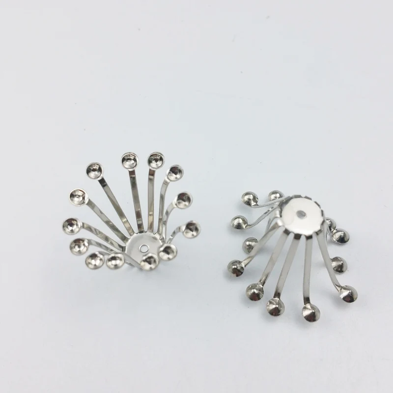 50pcs 15x22mm Filigree flower Wraps Metal Charms For Embellishment Scrapbook DIY Jewelry Craft ear accessories | Украшения и