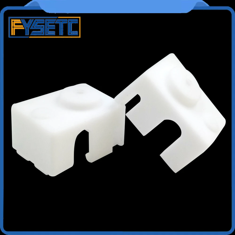 

4pcs Updating PT100 Block Silicone White Sock Kit For DIY V6 Hotend Prusa 3D Printer Heated Block Fast Shipping