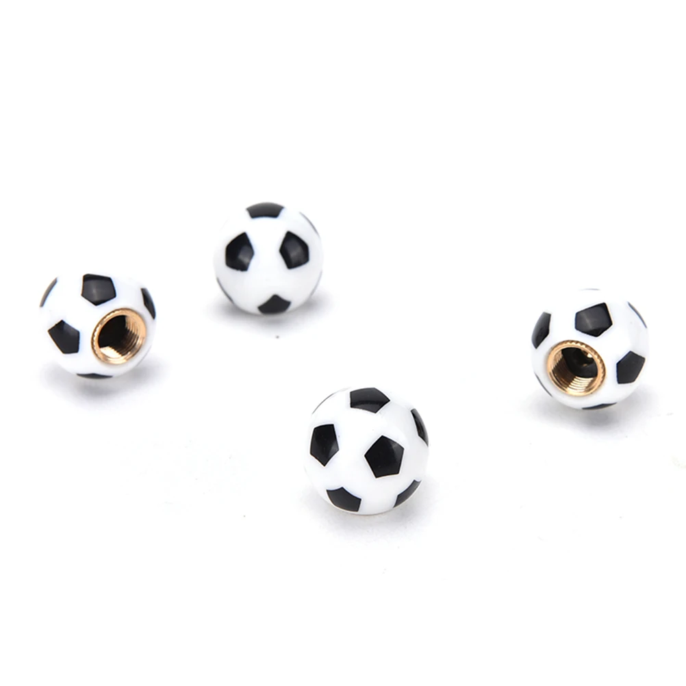 4pcs Universal Football Design Biycle Car Truck Motorcycle Wheel Tire Valve Caps Dust Dustproof Cap