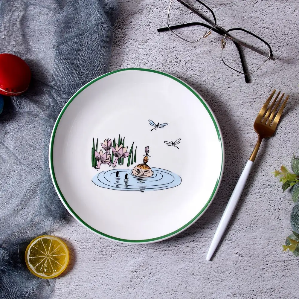 Moomin Platos De Madera салатная тарелка Piatti Ceramica обеденные тарелки Assiette Salade Kid обеденная тарелка