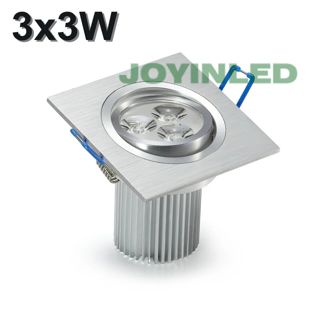 Светодиодный точечный светильник высокой мощности 3 Вт 6 9 3*2 3*3 85 220 В встраиваемый