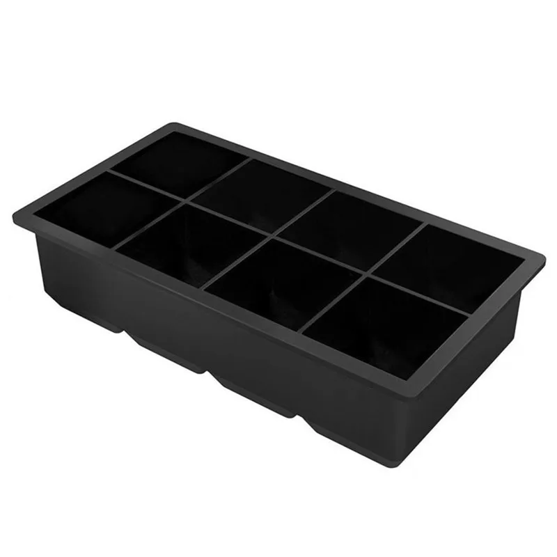 8 holes square Круглая силиконовая форма для льда, ледяные шарики, форма для льда, силиконовая ледовая Сфера, форма для вечерние аксессуары для бара - Цвет: 8 holes square