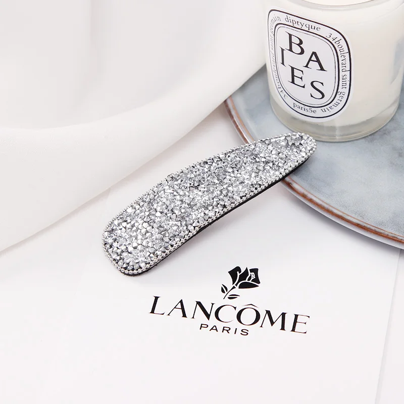 silver waterdrop Новые женские роскошные полностью Кристальные капли прямоугольные овальные шпильки элегантные повязки для головы заколки для волос модные аксессуары для волос - Цвет: silver waterdrop