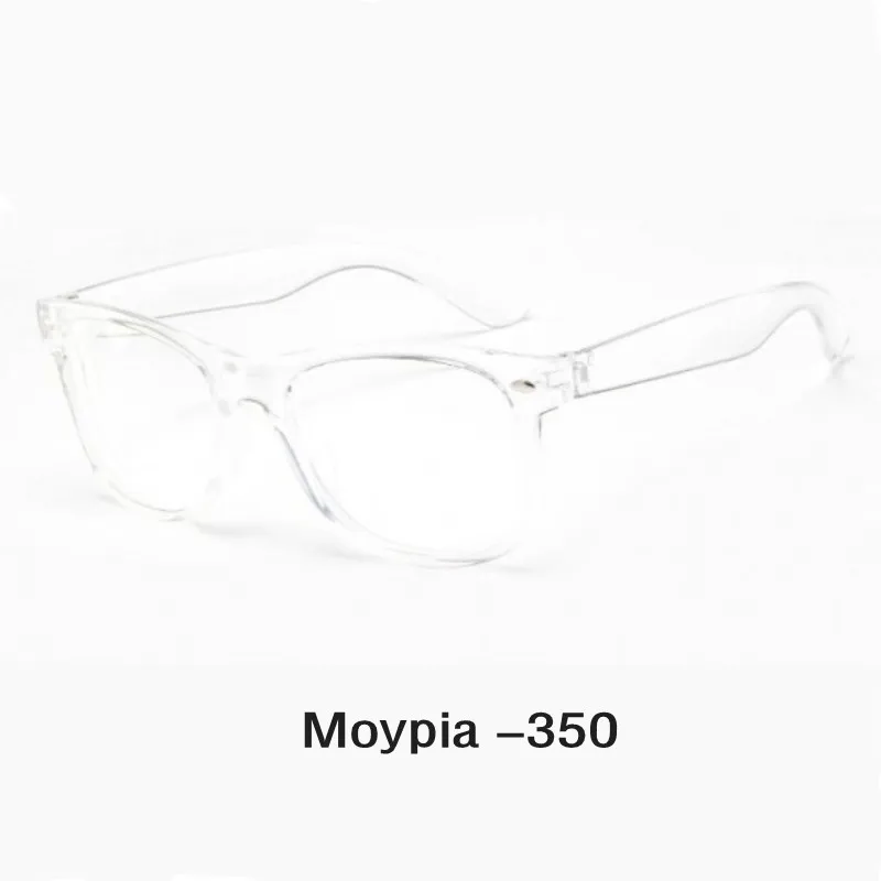 Transparent -350 Прозрачные готовые близорукие очки для близорукости прозрачные очки близорукие для женщин и мужчин с диоптрией-1,0-1,5-2. 0.-4,0 - Цвет оправы: Transparent -350