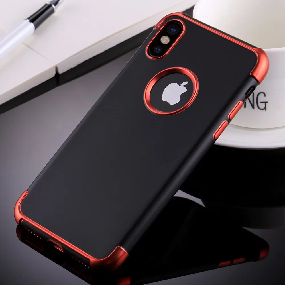 Чехол для мобильного телефона iPhone X гальванический Мягкий защитный чехол из ТПУ