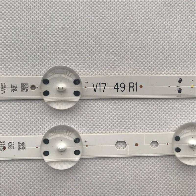 Оригинальный новый комплект 4 шт. Светодиодная лента для LG 49UV340C 49UJ6565 49UJ670V V17 49 R1 L1