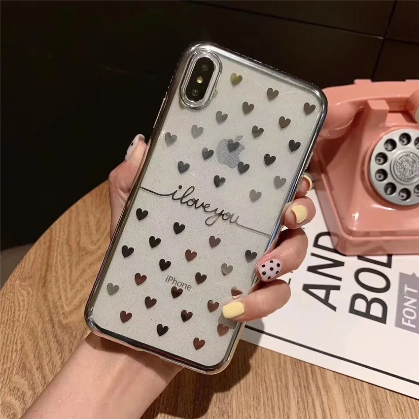 Чехол для мобильного телефона со стразами iphone 7 plus XSMAX с прозрачным покрытием X 8