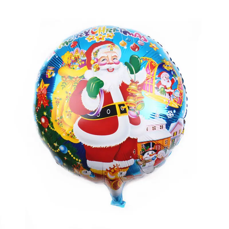 Figure balloon TSZWJ Новинка 18-дюймовые круглый Рождественская серия алюминий воздушный шар рождественские праздничные вечерние украшения шарики высокого качества - Цвет: Figure balloon