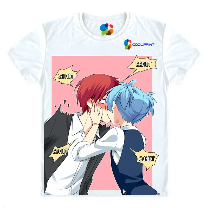 Coolprint японский аниме рубашка убийцы футболки для класса мульти-стиль короткий рукав шиота Nagisa Карма акабан Косплей - Цвет: Style 5