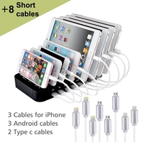 evfun usb charging station 8 port charger station multi device charger universal for cell phone tablet smartphone