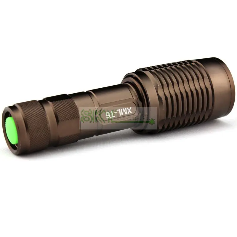 Cree XM L T6 1600LM 3 Mode Белый Свет Фокусировки Фонарик Браун (1x18650)|focusable flashlight|xm-l t6cree xm-l t6 |