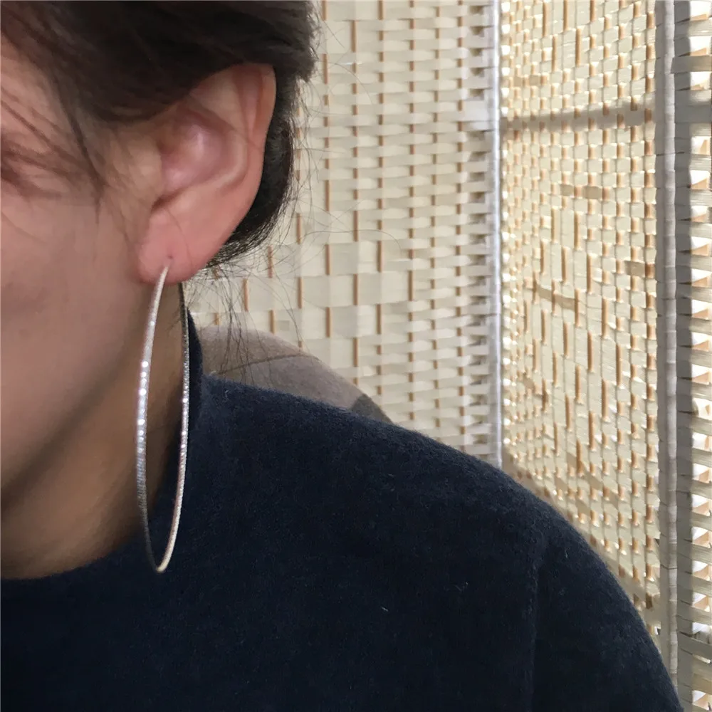 Girly золота или серебра Цвет обшивкой режущие блестящие Бесконечные Хооп Серьги