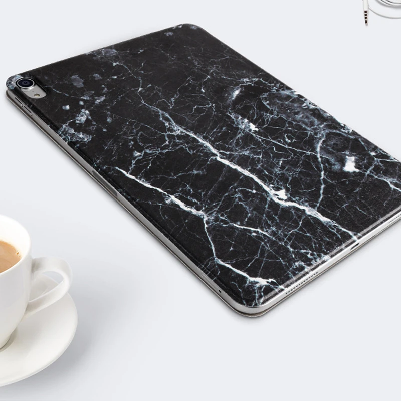 Чехол с мраморной текстурой для iPad Pro 11, ультра тонкий смарт-чехол с подставкой и откидной крышкой для iPad Pro 12,9, с функцией автоматического сна/пробуждения, чехол+ ручка