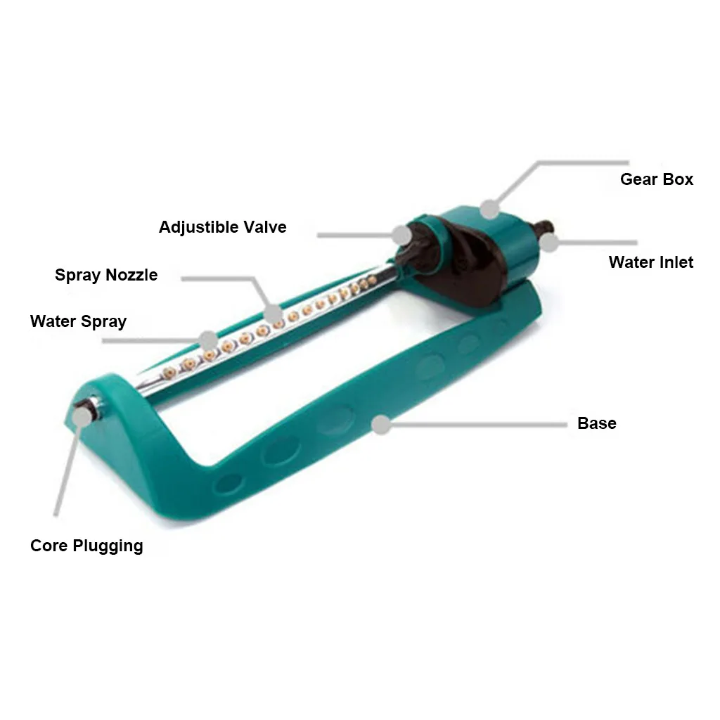 Распылитель для газона распылитель с 15 отверстиями из пластика и алюминия