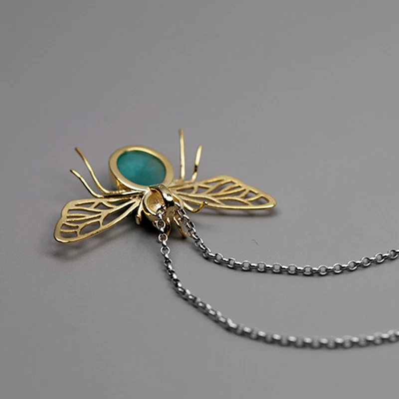 Lotus весело момент реального 925 пробы серебро Натуральный камень Модные украшения