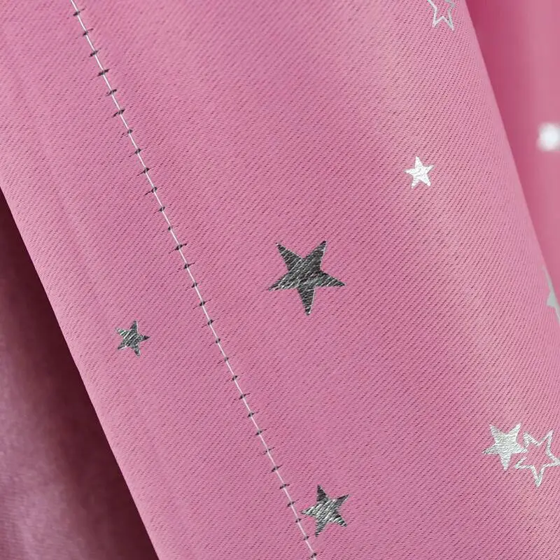 pink star cloth Темно-синие шторы со звездами для детской комнаты, прекрасные принтованные шторы для мальчиков, спальни, детской комнаты, шторы для окон - Цвет: pink star cloth