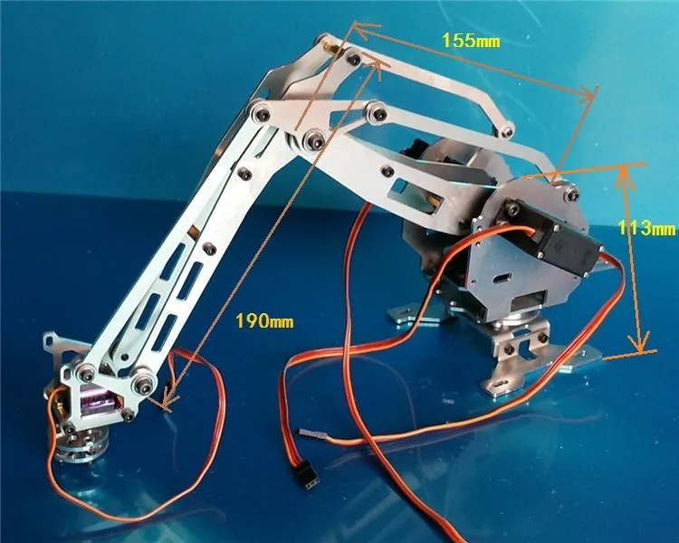 4 DOF CNC алюминиевая рамка для робота-манипулятора Asix модель робота с