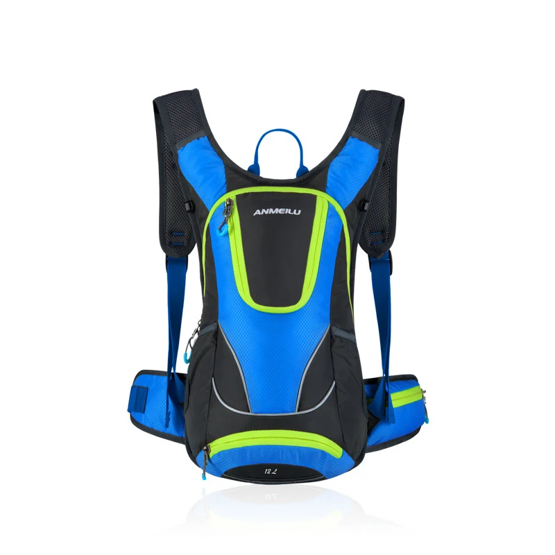 blue no water bag 12L дышащий рюкзак для велоспорта, водонепроницаемый велосипедный рюкзак для бега спортивный мотобайк гидратации рюкзак для мужчин, без сумки для воды - Цвет: blue no water bag