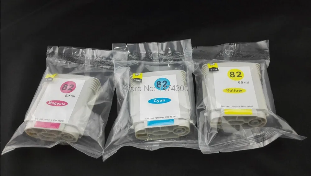 XIMO 3 упаковки совместимых цветных струйных картриджей для HP 82 C M Y C4911A C4912A C4913A ink|ink