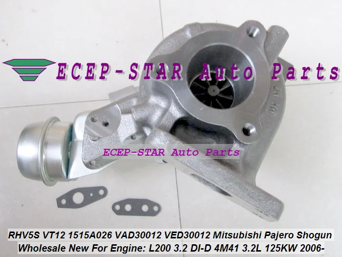 Турбо RHV5 RHV5S 1515A026 VT12 VT-12 VAD30012 VED30012 для Mitsubishi Pajero V80 V90 Shogun L200 3 2 DI-D 2006-4M41 3.2L 125KW |