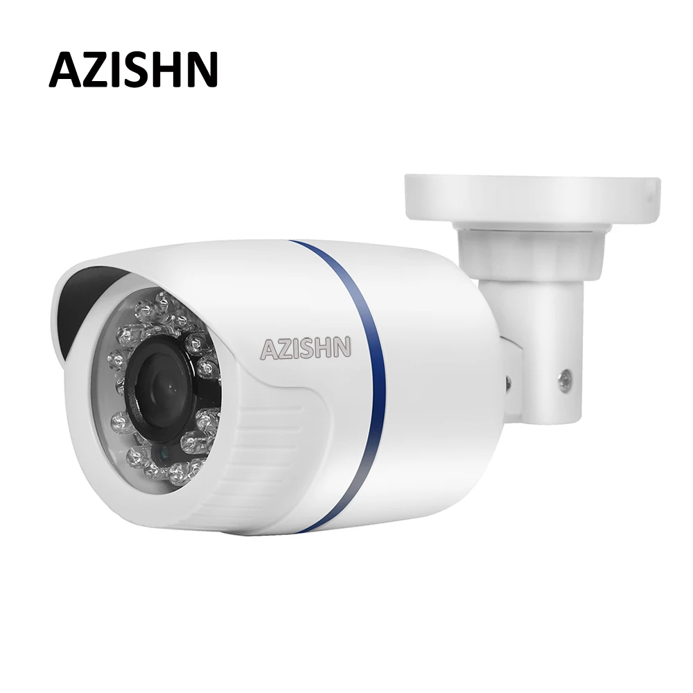 IP-камера видеонаблюдения AZISHN H.265/H.264 FULL HD 1080P 2,0 мегапикселей Hi3516EV100, камера наружного наблюдения IP 1080P, 12 В/48 В постоянного тока, PoE